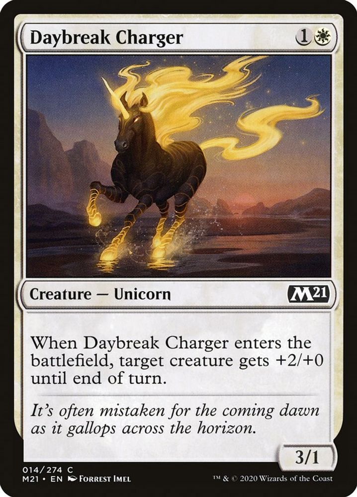 2020 Magic: The Gathering: Core Set 2021 (M21) - Daybreak Charger (#14, Common) (, Near Mint)