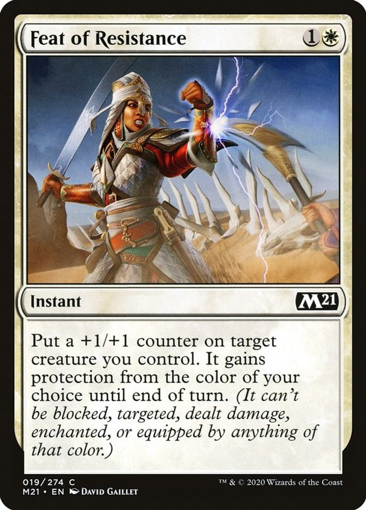 2020 Magic: The Gathering: Core Set 2021 (M21) - Feat of Resistance (#19, Common) (, Near Mint)