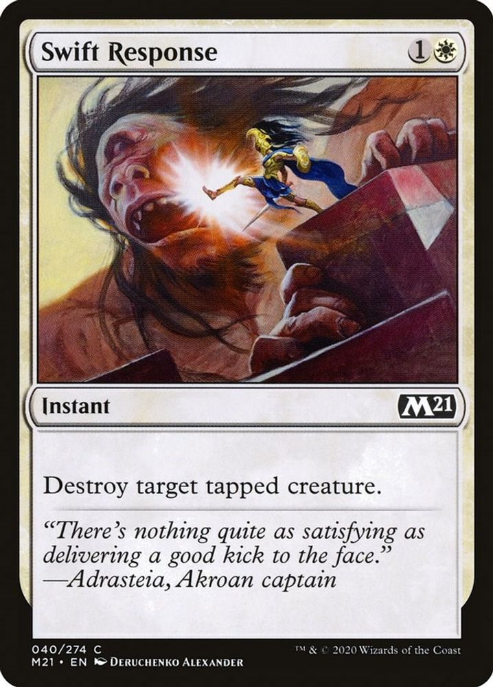 2020 Magic: The Gathering: Core Set 2021 (M21) - Swift Response (#40, Common) (, Near Mint)