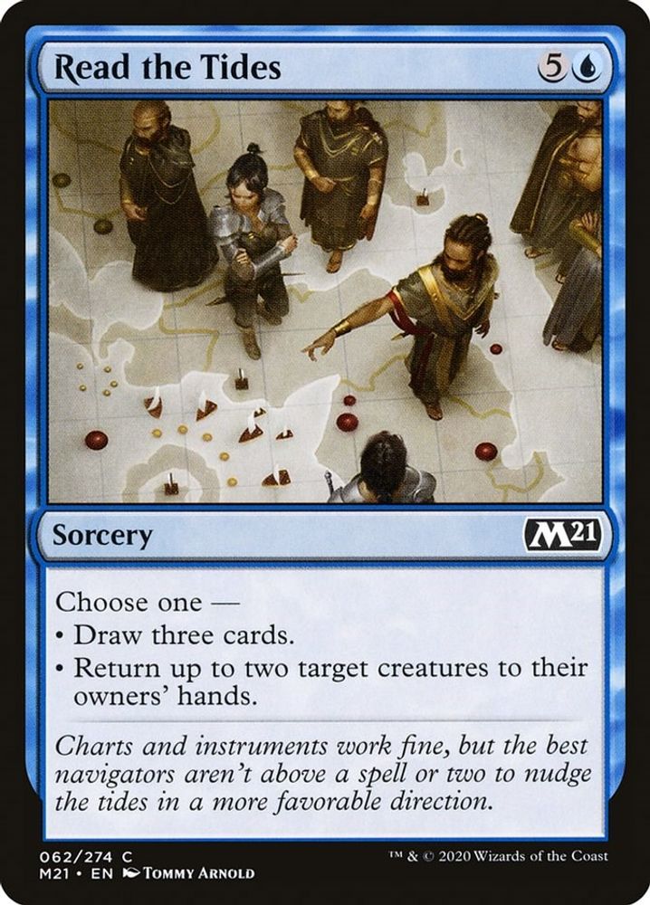 2020 Magic: The Gathering: Core Set 2021 (M21) - Read the Tides (#62, Common) (, Near Mint)