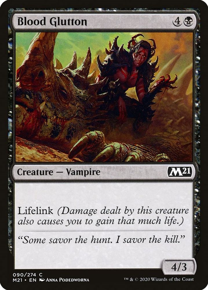 2020 Magic: The Gathering: Core Set 2021 (M21) - Blood Glutton (#90, Common) (, Near Mint)