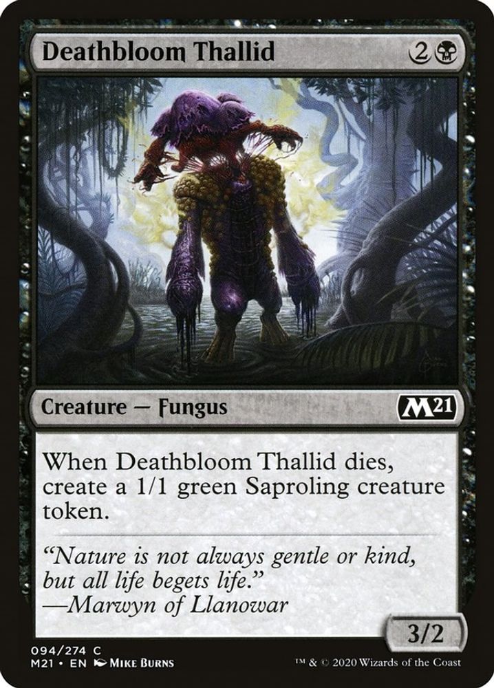 2020 Magic: The Gathering: Core Set 2021 (M21) - Deathbloom Thallid (#94, Common) (, Near Mint)