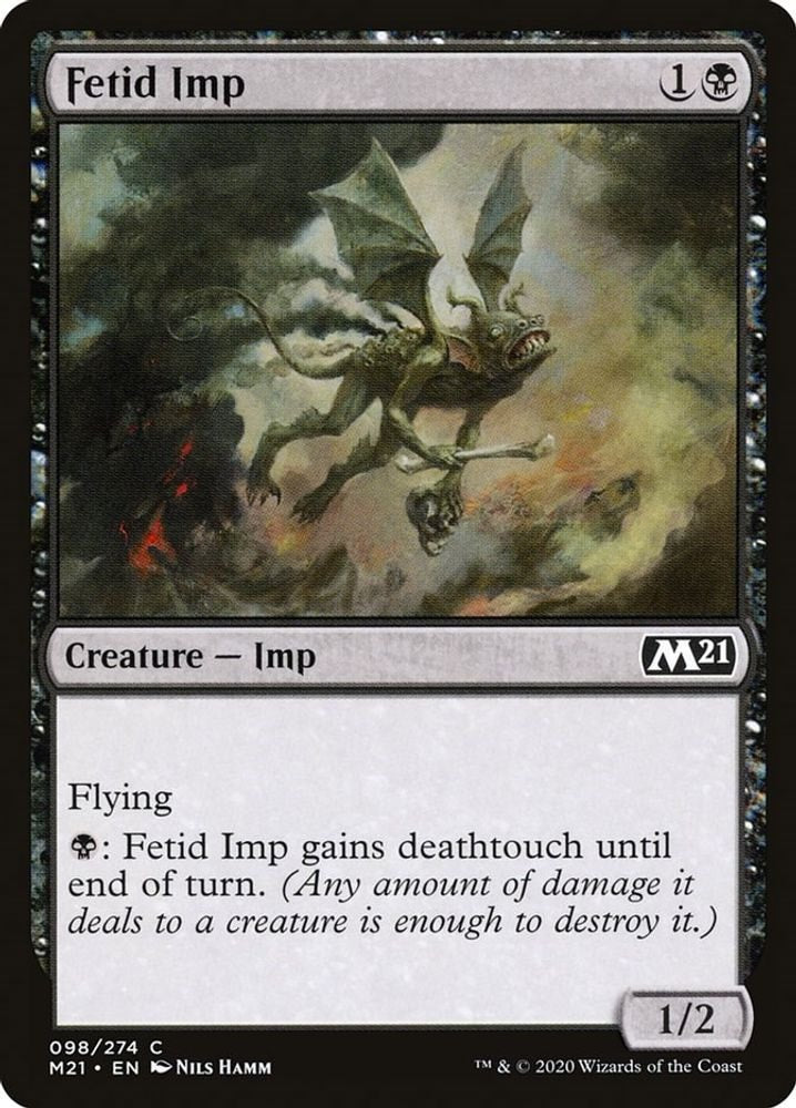 2020 Magic: The Gathering: Core Set 2021 (M21) - Fetid Imp (#98, Common) (, Near Mint)