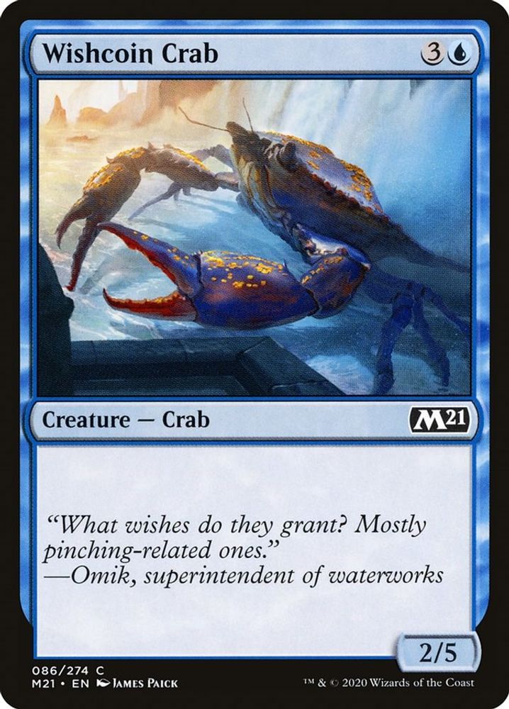 2020 Magic: The Gathering: Core Set 2021 (M21) - Wishcoin Crab (#86, Common) (, Near Mint)