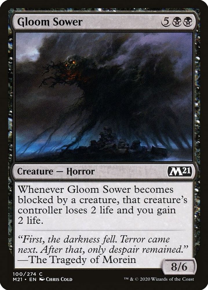2020 Magic: The Gathering: Core Set 2021 (M21) - Gloom Sower (#100, Common) (, Near Mint)