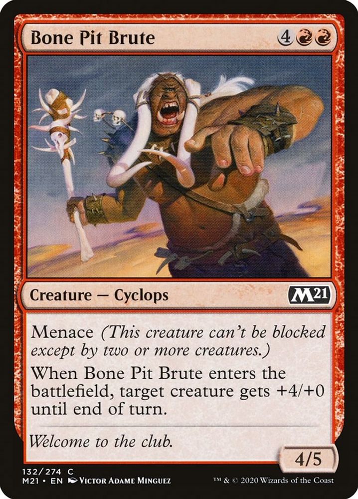 2020 Magic: The Gathering: Core Set 2021 (M21) - Bone Pit Brute (#132, Common) (, Near Mint)