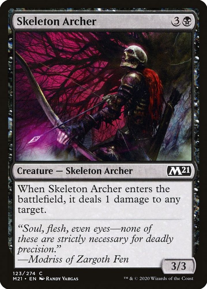 2020 Magic: The Gathering: Core Set 2021 (M21) - Skeleton Archer (#123, Common) (, Near Mint)