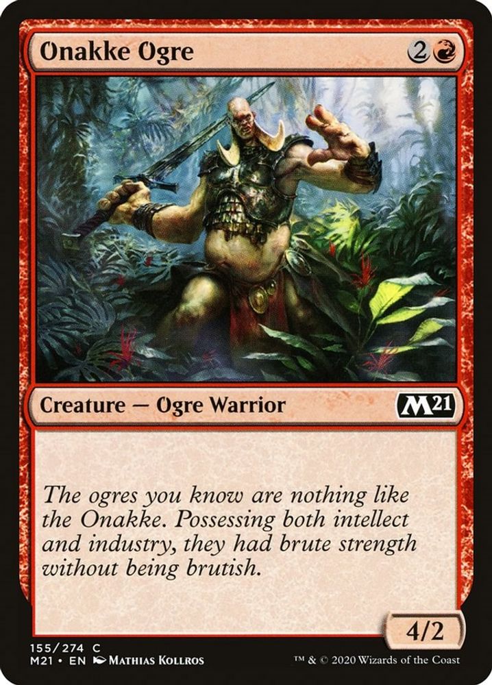 2020 Magic: The Gathering: Core Set 2021 (M21) - Onakke Ogre (#155, Common) (, Near Mint)