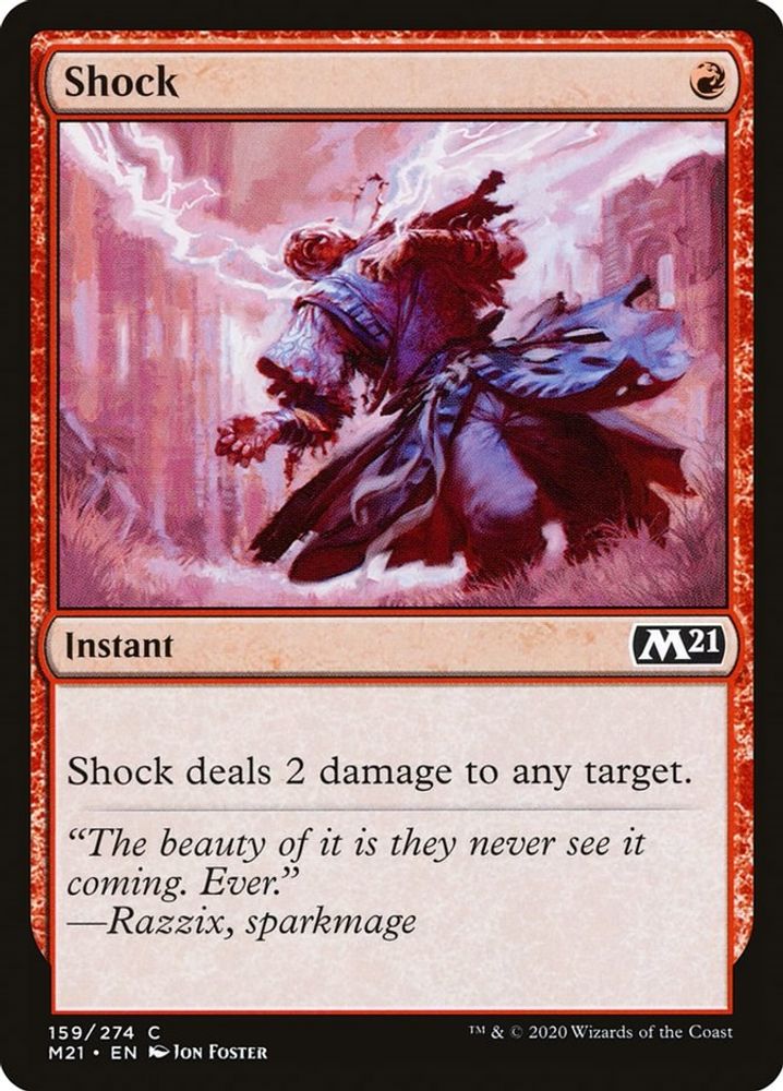 2020 Magic: The Gathering: Core Set 2021 (M21) - Shock (#159, Common) (, Near Mint)