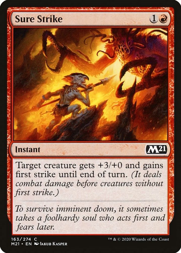2020 Magic: The Gathering: Core Set 2021 (M21) - Sure Strike (#163, Common) (, Near Mint)