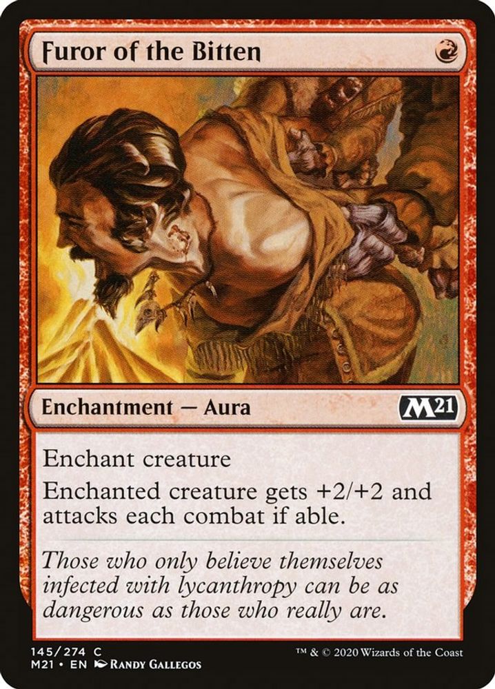 2020 Magic: The Gathering: Core Set 2021 (M21) - Furor of the Bitten (#145, Common)