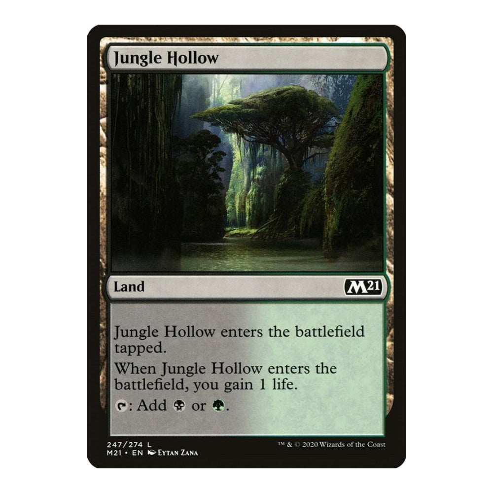 2020 Magic: The Gathering: Core Set 2021 (M21) - Jungle Hollow (#247, Land) (, Near Mint)