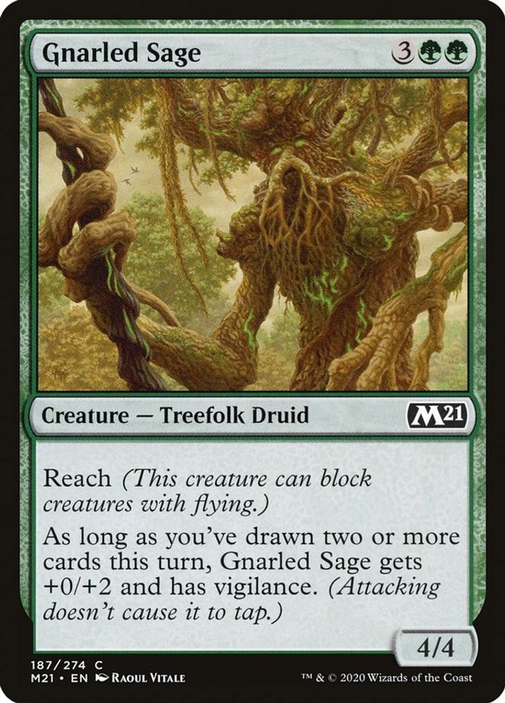 2020 Magic: The Gathering: Core Set 2021 (M21) - Gnarled Sage (#187, Common) (, Near Mint)