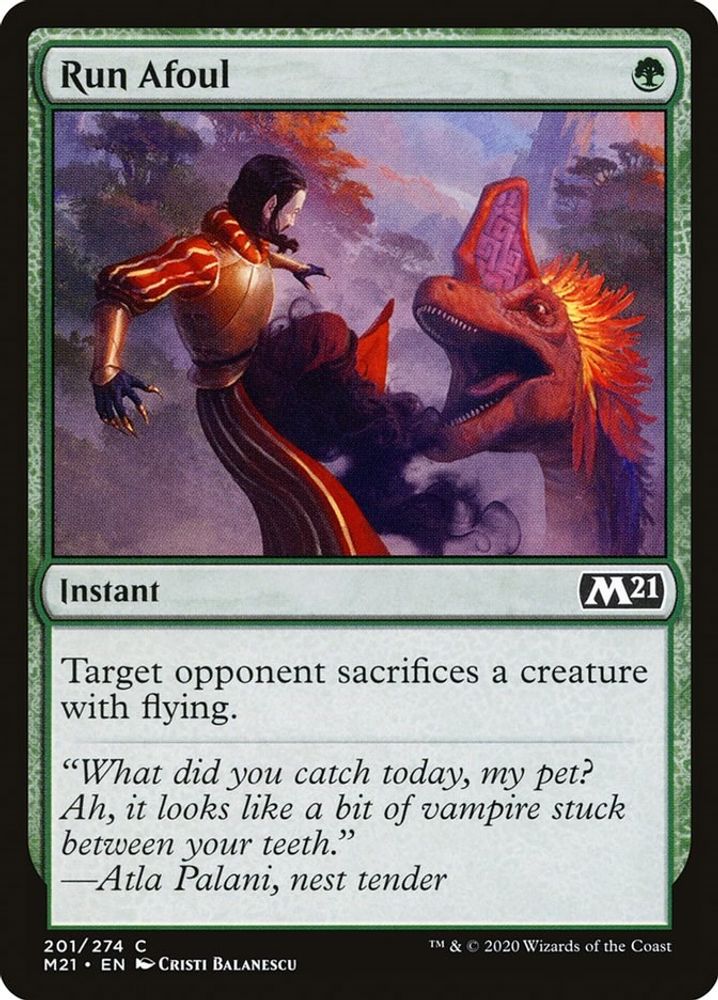 2020 Magic: The Gathering: Core Set 2021 (M21) - Run Afoul (#201, Common) (, Near Mint)