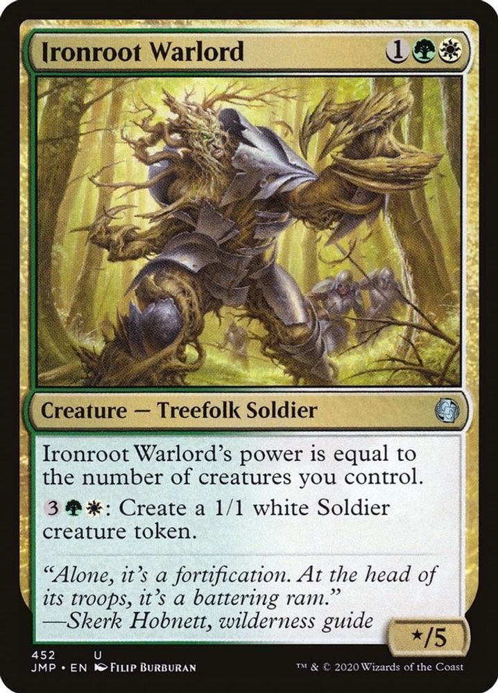 2020 Magic: The Gathering: Jumpstart (JMP) - Ironroot Warlord (#452, Uncommon) (, Near Mint)