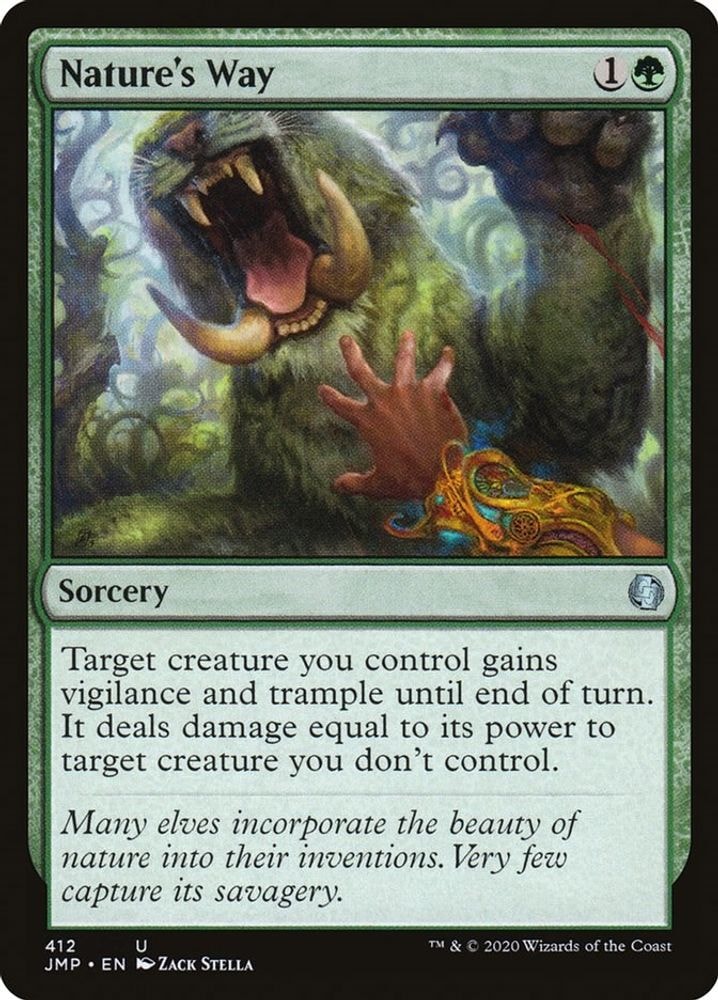 2020 Magic: The Gathering: Jumpstart (JMP) - Natures Way (#412, Uncommon) (, Near Mint)