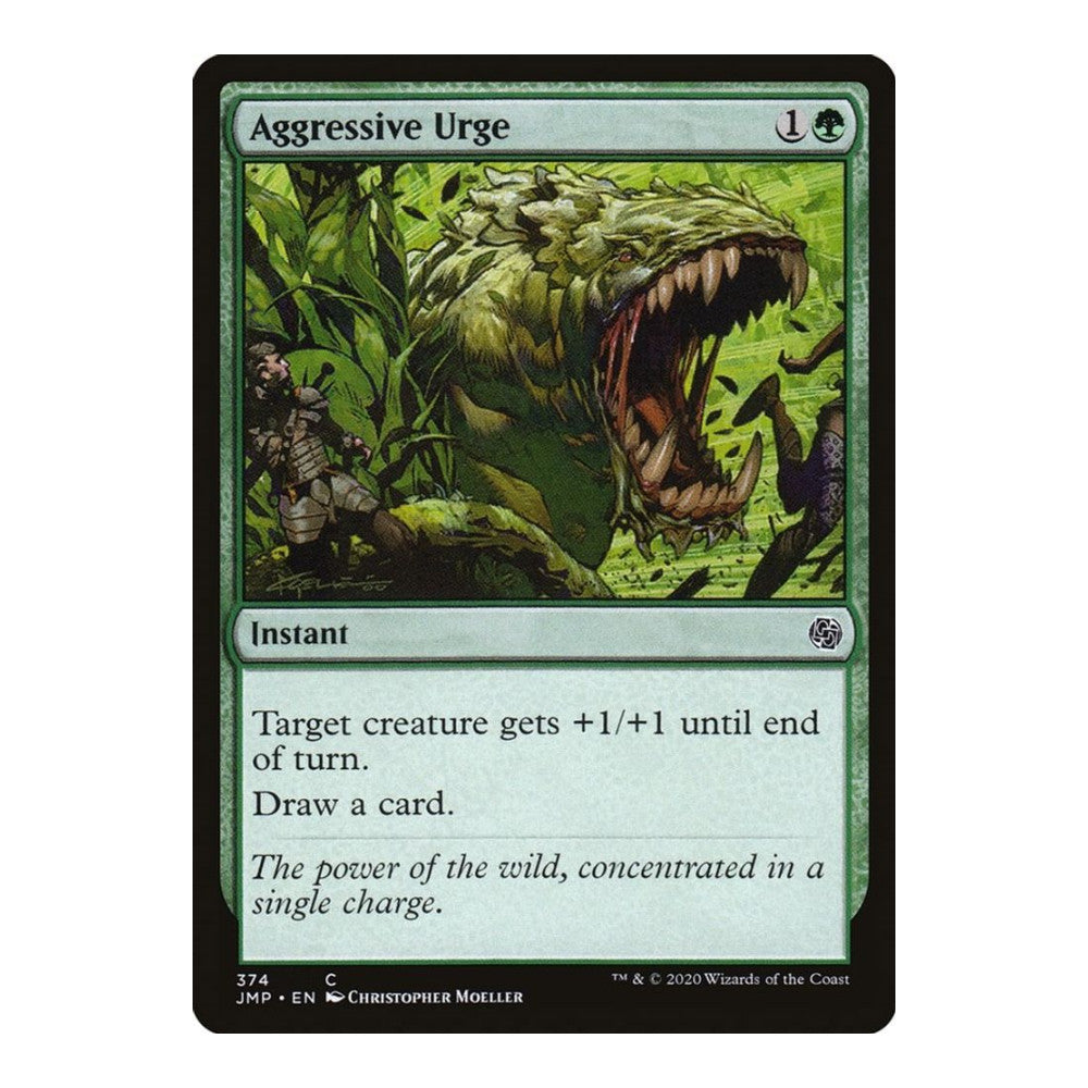 2020 Magic: The Gathering: Jumpstart (JMP) - Aggressive Urge (#374, Common) (, Near Mint)