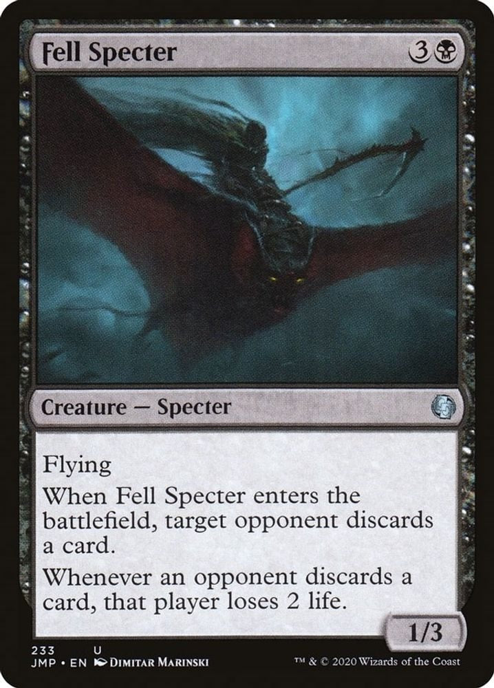 2020 Magic: The Gathering: Jumpstart (JMP) - Fell Specter (#233, Uncommon) (, Near Mint)