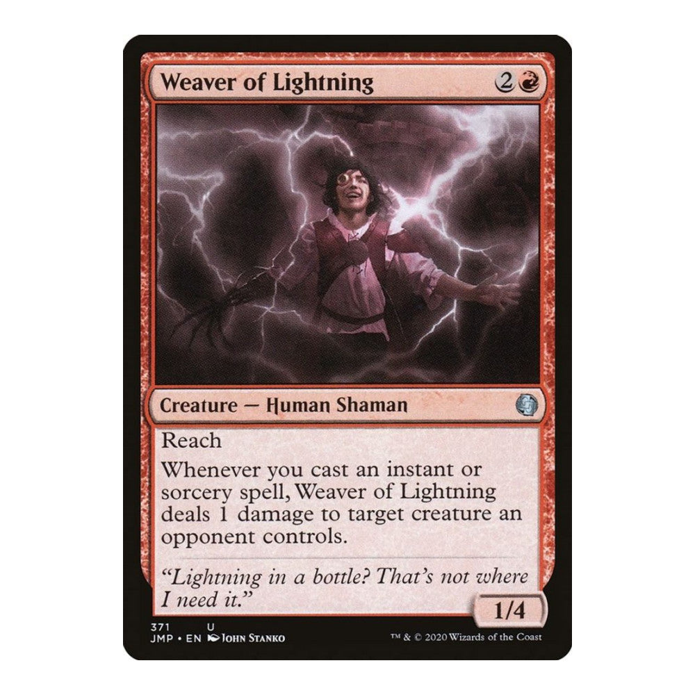 2020 Magic: The Gathering: Jumpstart (JMP) - Weaver of Lightning (#371, Uncommon) (, Near Mint)