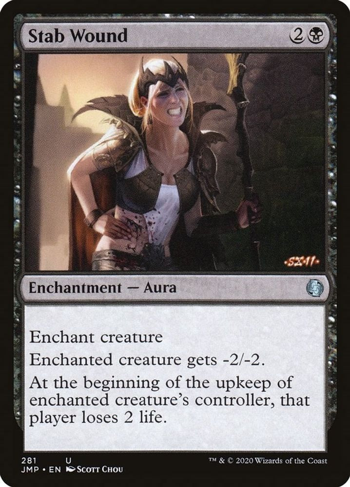 2020 Magic: The Gathering: Jumpstart (JMP) - Stab Wound (#281, Uncommon) (, Near Mint)