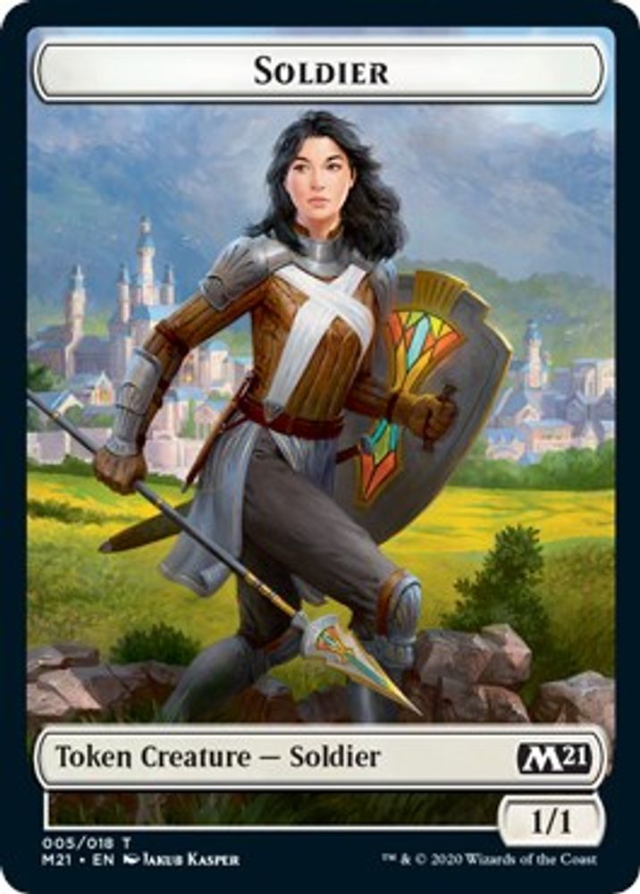 2020 Magic: The Gathering: Core Set 2021 (M21) - Soldier Token (#5, T) (, Near Mint)