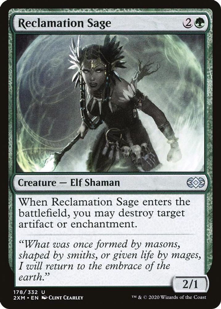 2020 Magic: The Gathering: Double Masters (2XM) - Reclamation Sage (#178, Uncommon) (, Near Mint)