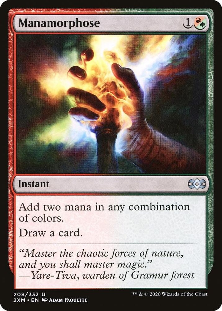 2020 Magic: The Gathering: Double Masters (2XM) - Manamorphose (#208, Uncommon) (, Near Mint)