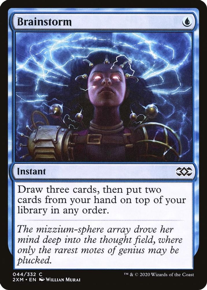 2020 Magic: The Gathering: Double Masters (2XM) - Brainstorm (#44, Common) (, Near Mint)