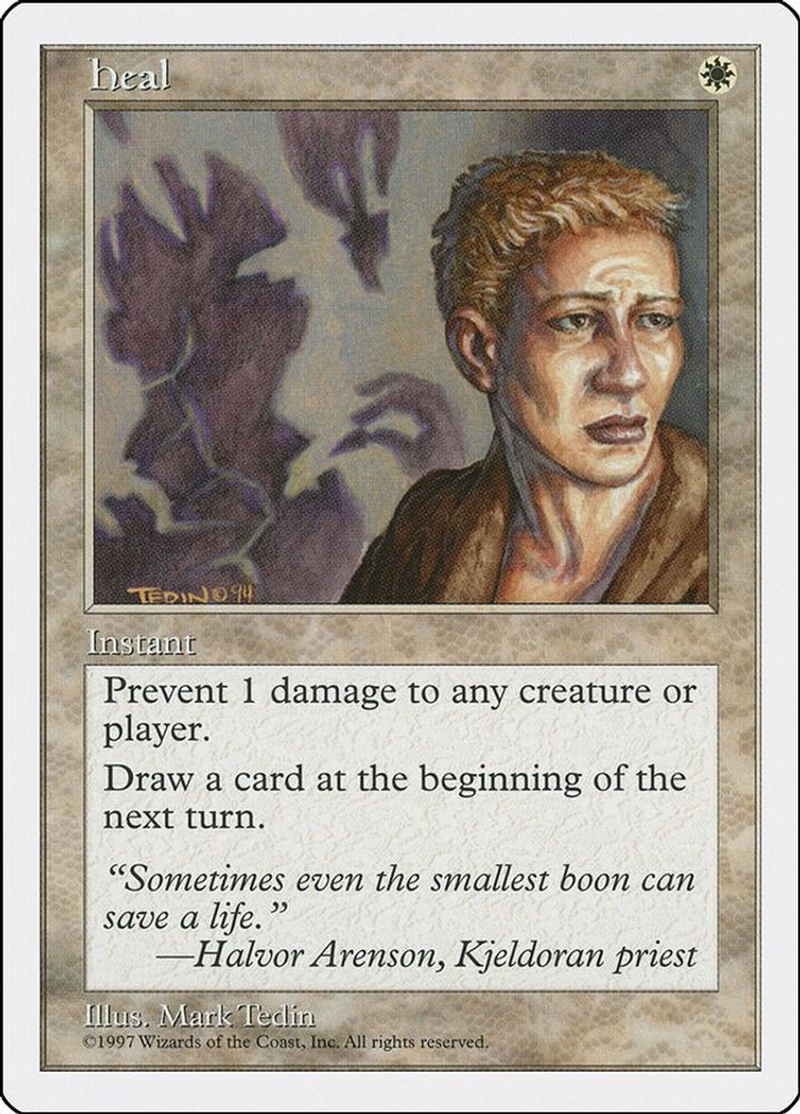 1997 Magic: The Gathering: Fifth Edition (5ED) - Heal (#32, Common) (, Near Mint)