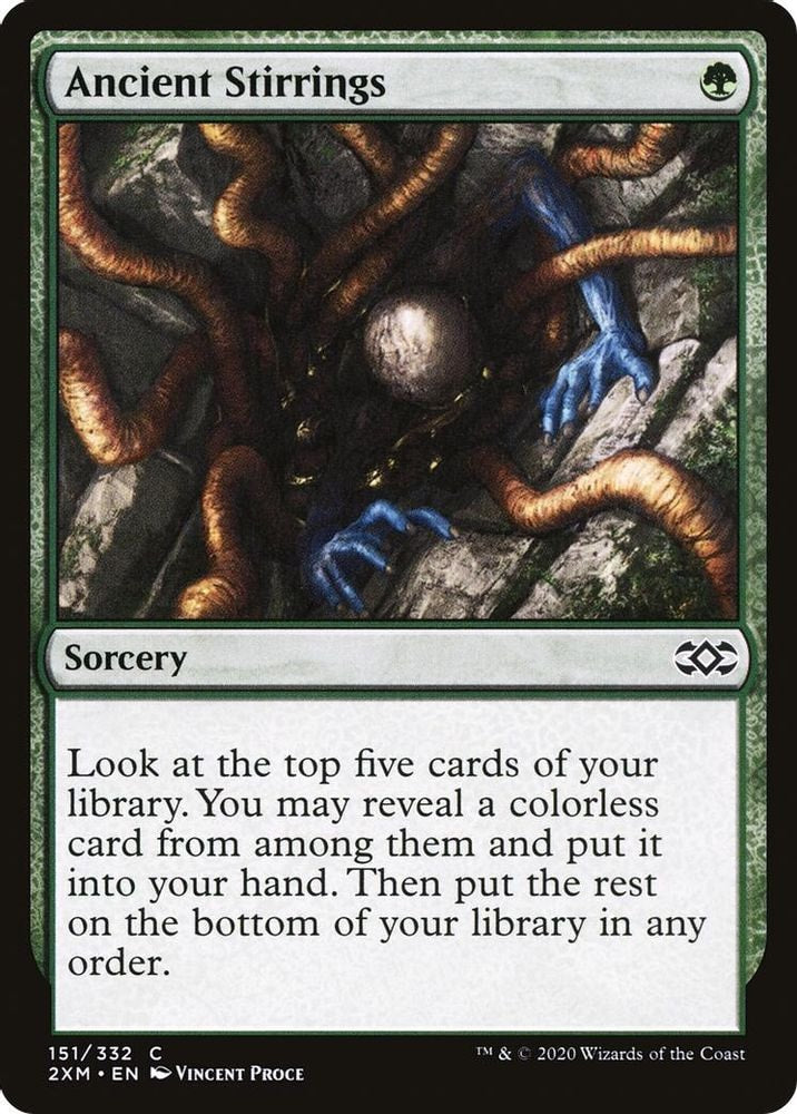 2020 Magic: The Gathering: Double Masters (2XM) - Ancient Stirrings (#151, Common) (, Near Mint)
