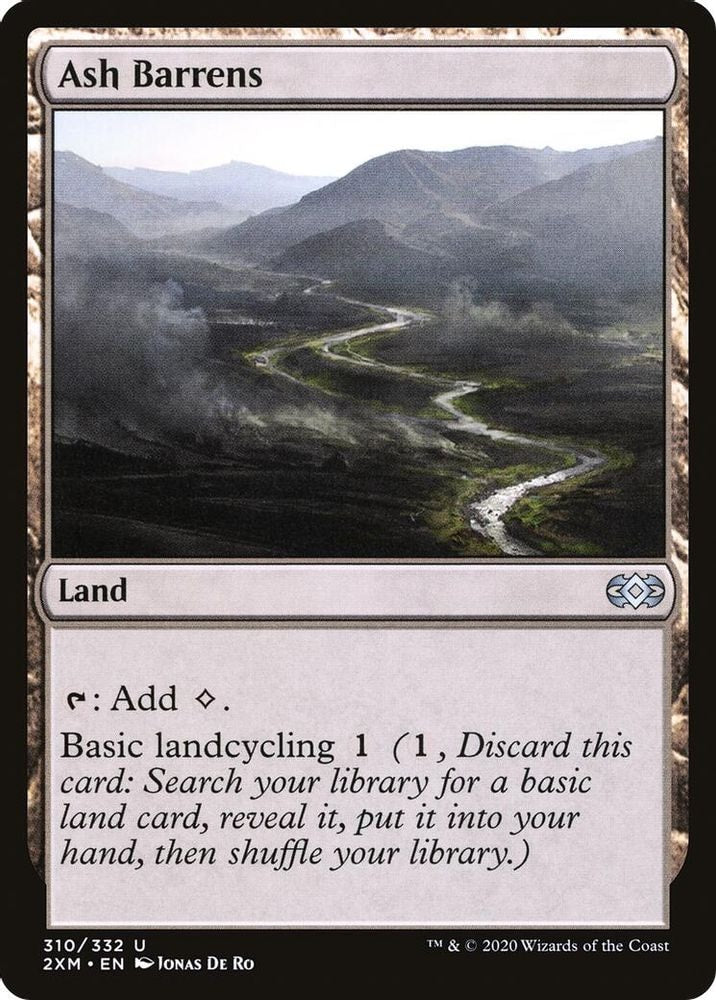 2020 Magic: The Gathering: Double Masters (2XM) - Ash Barrens (#310, Uncommon) (, Near Mint)
