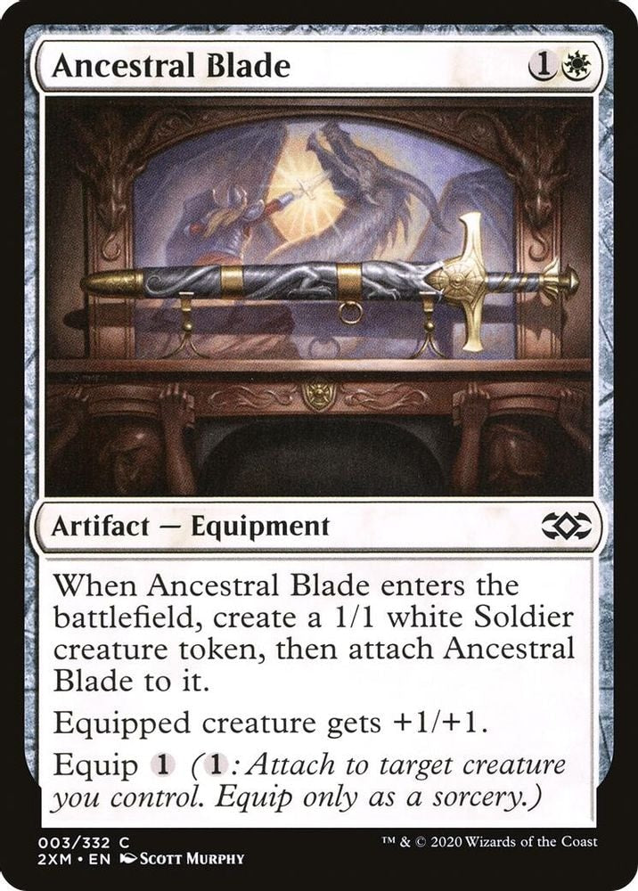 2020 Magic: The Gathering: Double Masters (2XM) - Ancestral Blade (#3, Common)