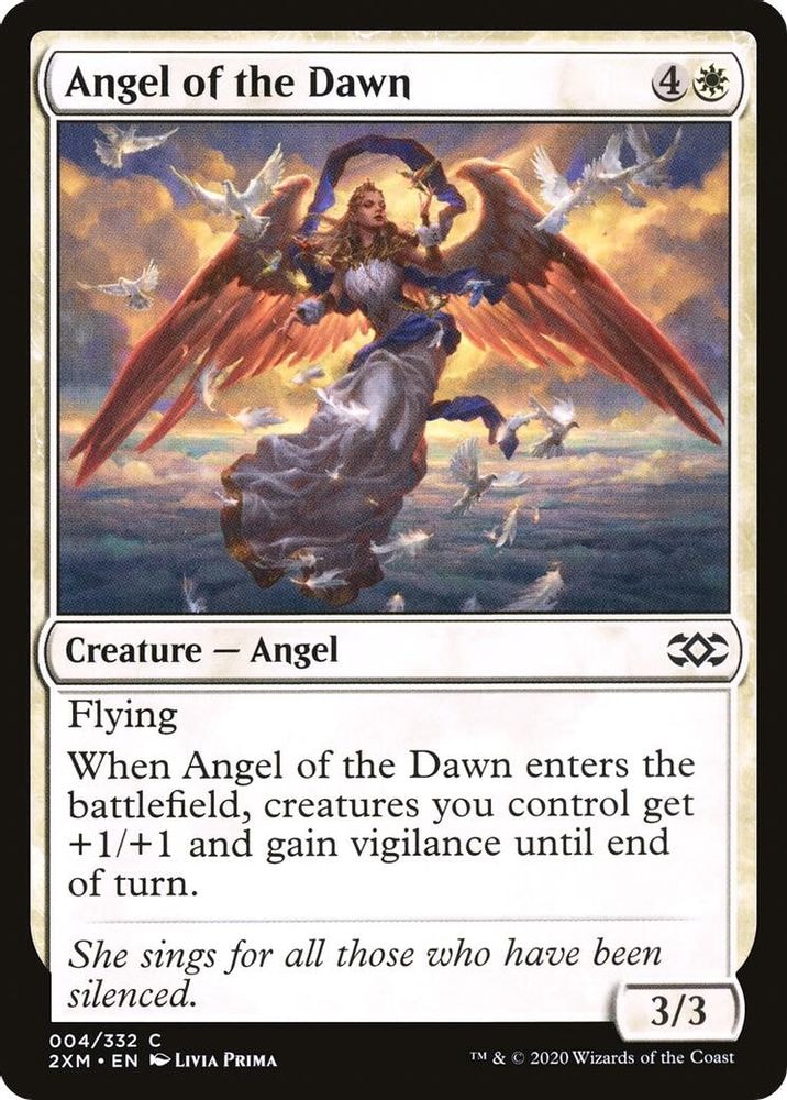 2020 Magic: The Gathering: Double Masters (2XM) - Angel of the Dawn (#4, Common) (, Near Mint)