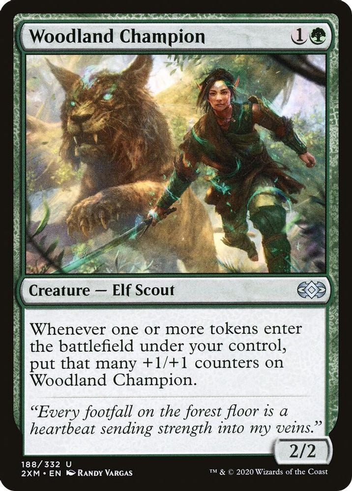 2020 Magic: The Gathering: Double Masters (2XM) - Woodland Champion (#188, Uncommon) (, Near Mint)