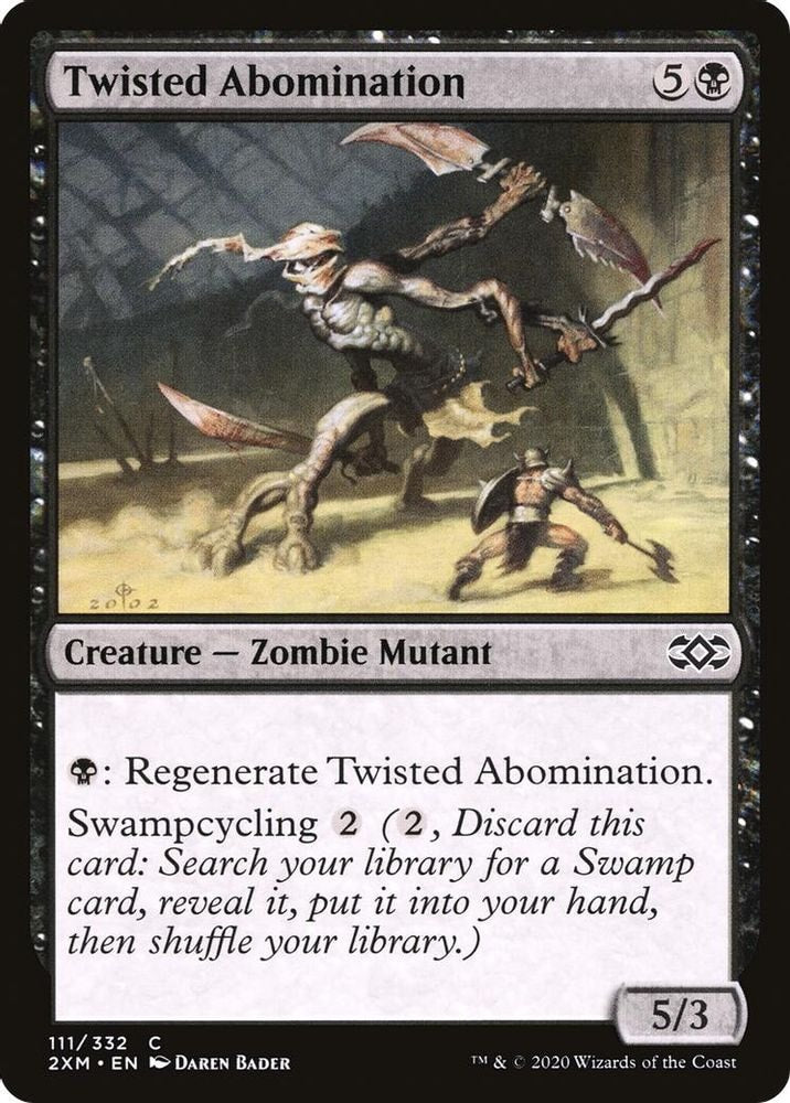 2020 Magic: The Gathering: Double Masters (2XM) - Twisted Abomination (#111, Common) (Foil, Near Mint)