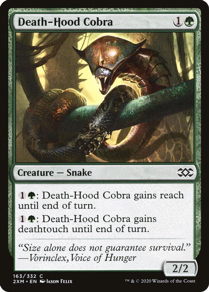 2020 Magic: The Gathering: Double Masters (2XM) - Death Hood Cobra (#163, Common) (, Near Mint)