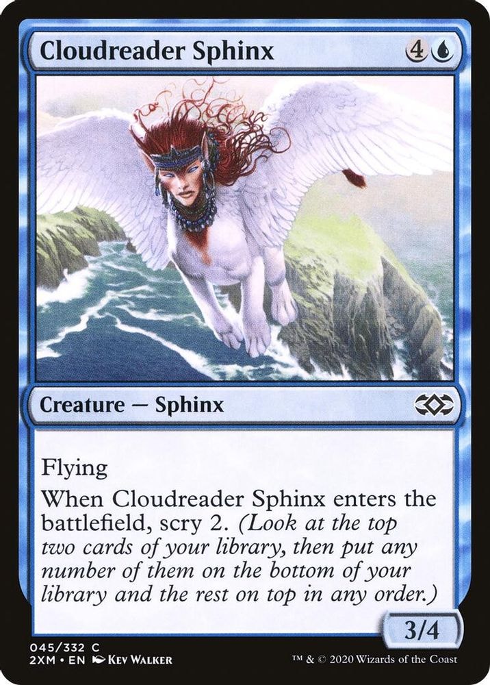 2020 Magic: The Gathering: Double Masters (2XM) - Cloudreader Sphinx (#45, Common) (, Near Mint)