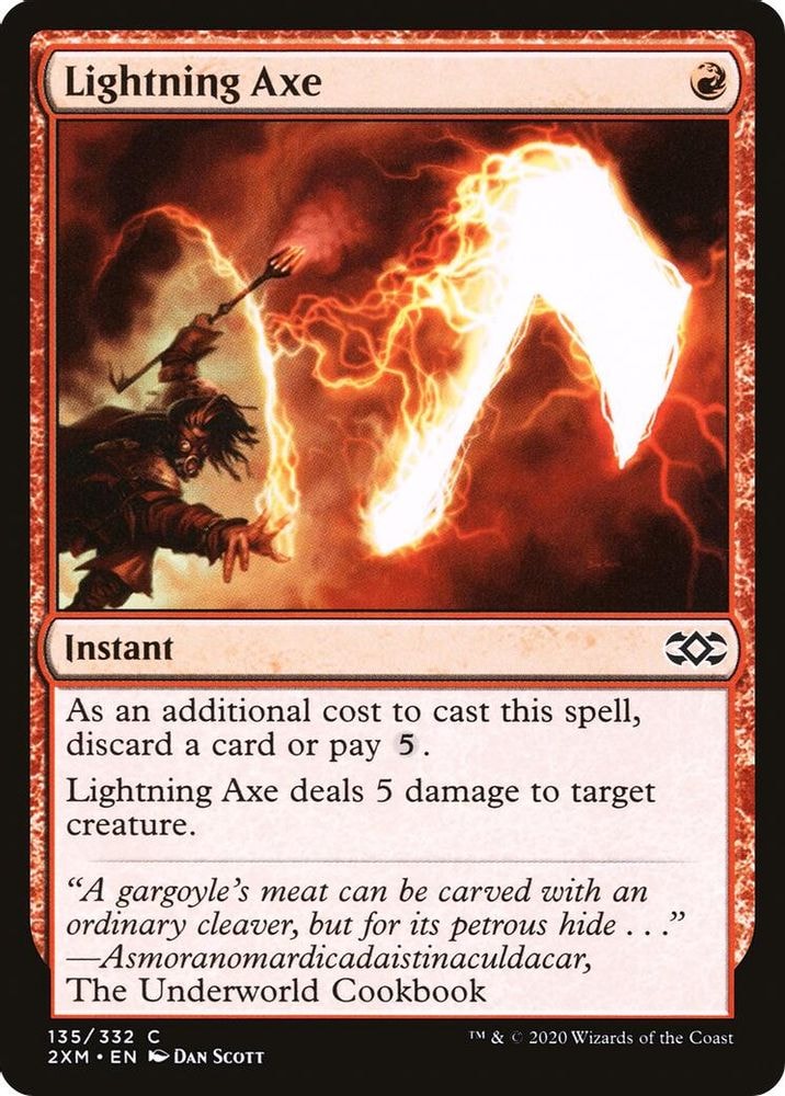 2020 Magic: The Gathering: Double Masters (2XM) - Lightning Axe (#135, Common)