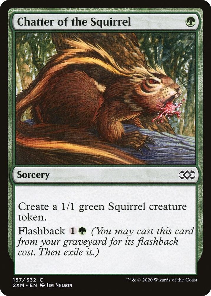 2020 Magic: The Gathering: Double Masters (2XM) - Chatter of the Squirrel (#157, Common) (, Near Mint)