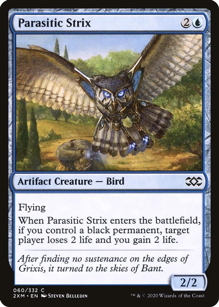 2020 Magic: The Gathering: Double Masters (2XM) - Parasitic Strix (#60, Common) (, Near Mint)