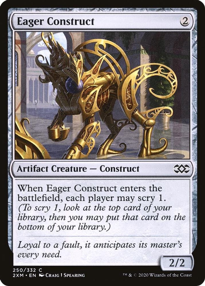2020 Magic: The Gathering: Double Masters (2XM) - Eager Construct (#250, Common) (, Near Mint)