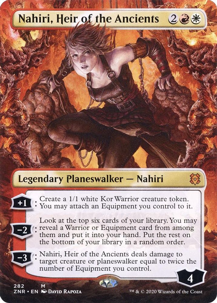 2020 Magic: The Gathering: Zendikar Rising (ZNR) - Nahiri Heir of the Ancients Borderless (#282, Mythic Rare) (, Near Mint)