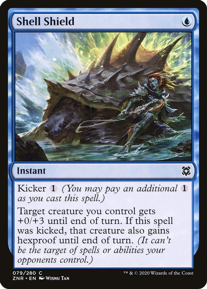 2020 Magic: The Gathering: Zendikar Rising (ZNR) - Shell Shield (#79, Common)