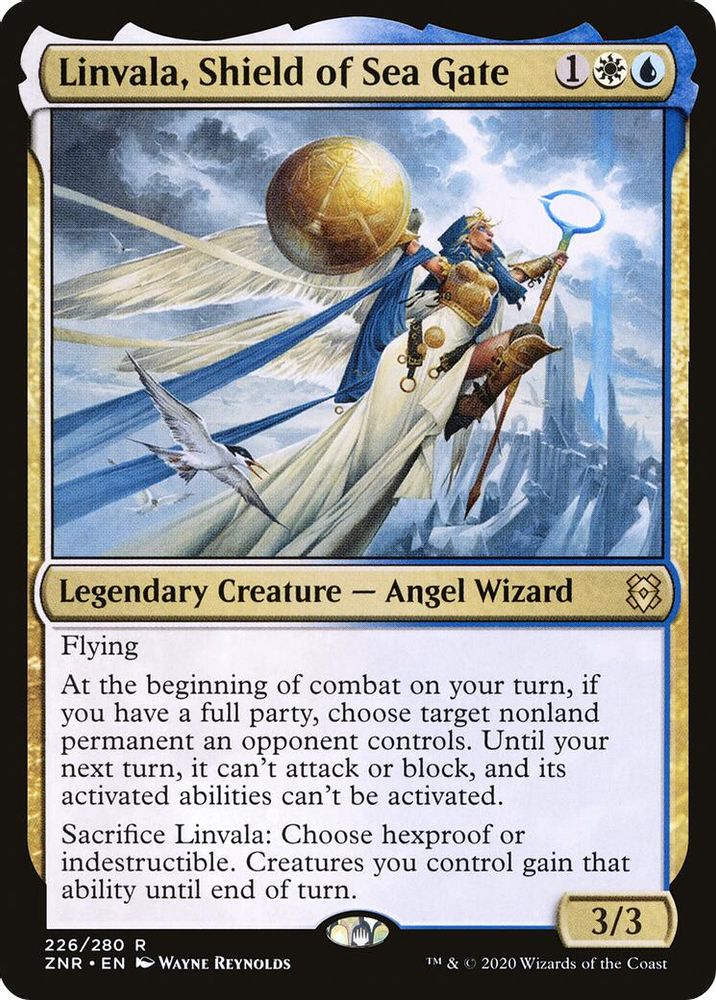 2020 Magic: The Gathering: Zendikar Rising (ZNR) - Linvala Shield of Sea Gate (#226, Rare) (Foil, Near Mint)