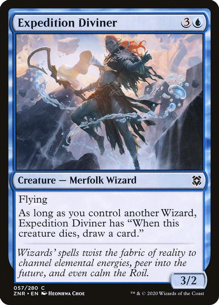 2020 Magic: The Gathering: Zendikar Rising (ZNR) - Expedition Diviner (#57, Common) (, Near Mint)