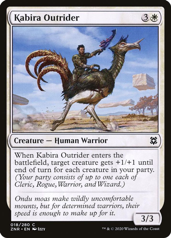 2020 Magic: The Gathering: Zendikar Rising (ZNR) - Kabira Outrider (#18, Common) (, Near Mint)