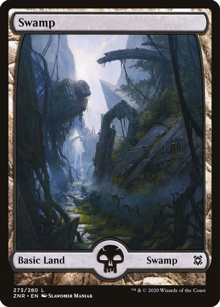 2020 Magic: The Gathering: Zendikar Rising (ZNR) - Swamp 273 Full Art (#273, Land)
