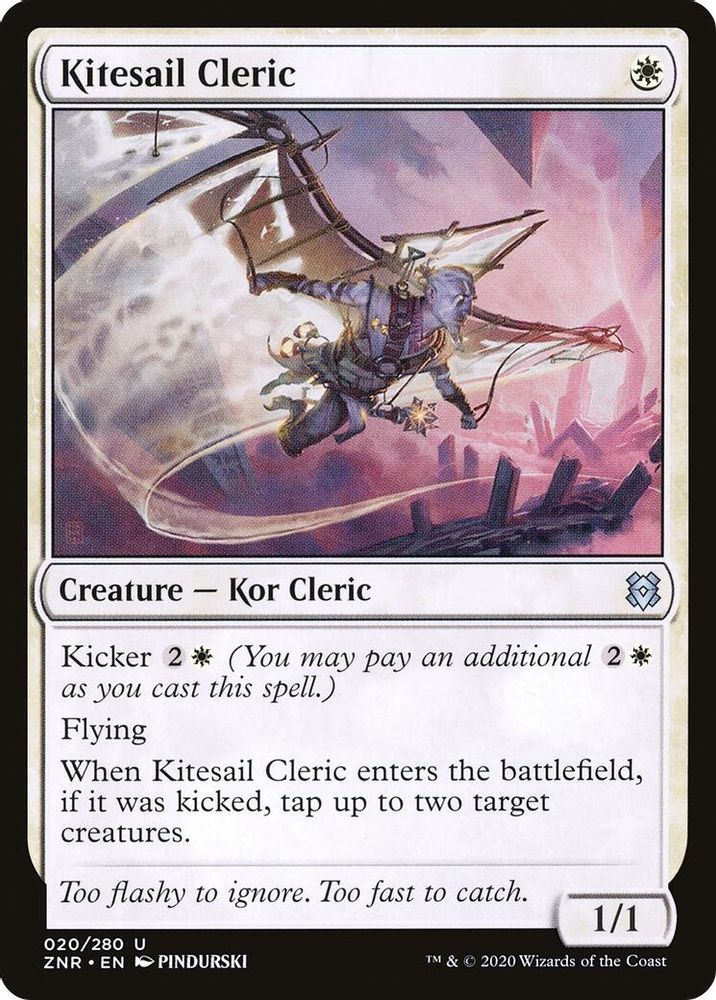 2020 Magic: The Gathering: Zendikar Rising (ZNR) - Kitesail Cleric (#20, Uncommon)