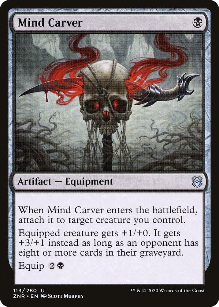 2020 Magic: The Gathering: Zendikar Rising (ZNR) - Mind Carver (#113, Uncommon) (, Near Mint)