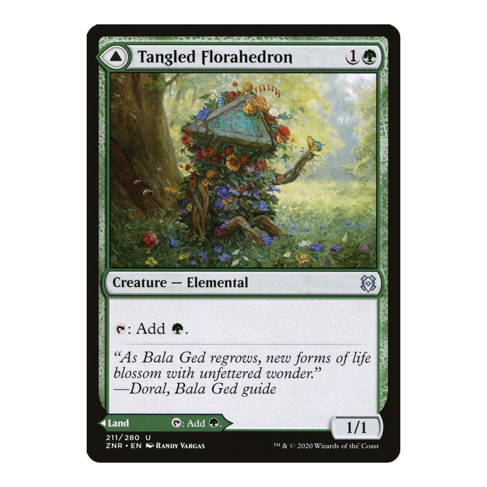 2020 Magic: The Gathering: Zendikar Rising (ZNR) - Tangled Florahedron (#211, Uncommon) (, Near Mint)